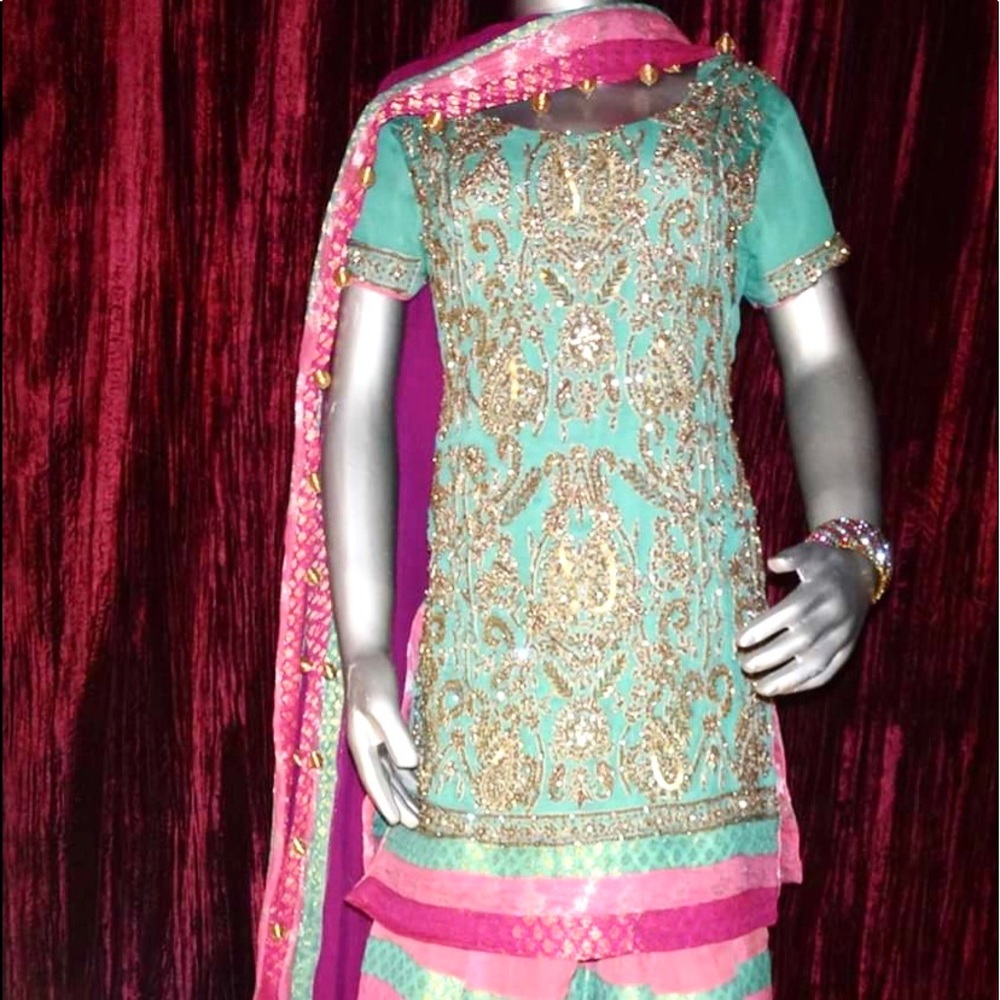 Girl’s Formal Gharara/Shirt/Dupatta set